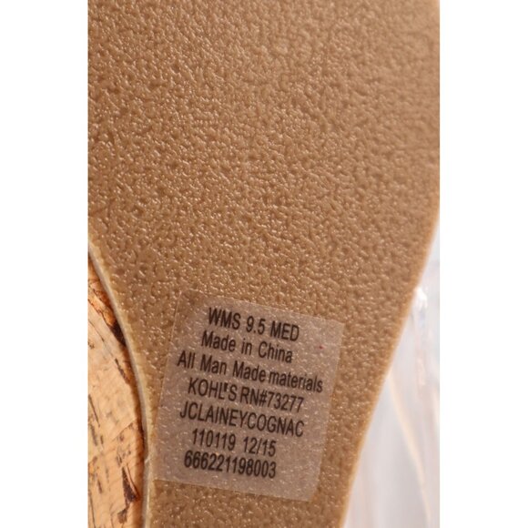 Juicy Couture Women's Cork Wedge Sandals‎ with Gold Accents Size 9.5 - Picture 10 of 10